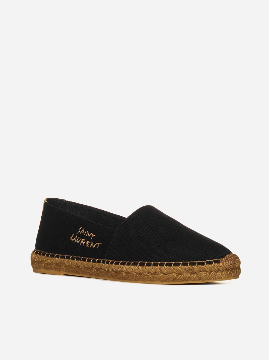 SAINT LAURENT Espadrillas In Tela Con Logo