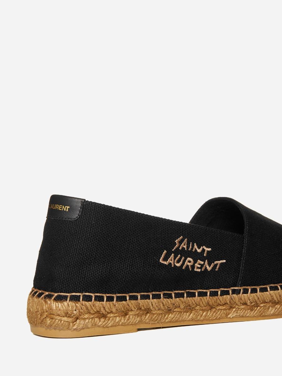 SAINT LAURENT Espadrillas In Tela Con Logo