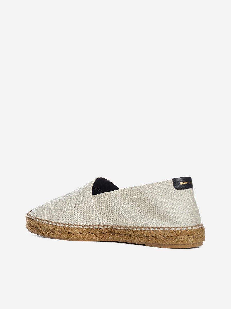SAINT LAURENT Espadrillas In Tela Con Logo