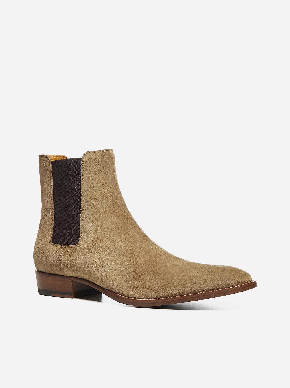 SAINT LAURENT Stivali Chelsea In Pelle Scamosciata