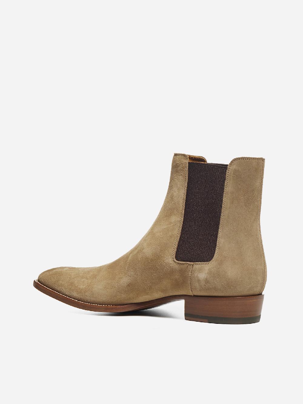 SAINT LAURENT Stivali Chelsea In Pelle Scamosciata