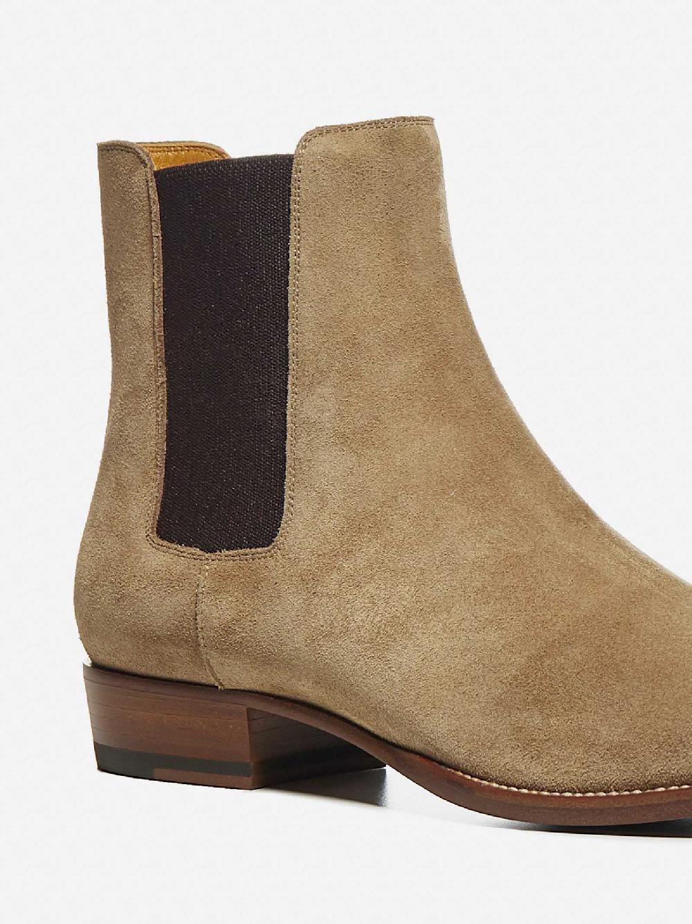 SAINT LAURENT Stivali Chelsea In Pelle Scamosciata