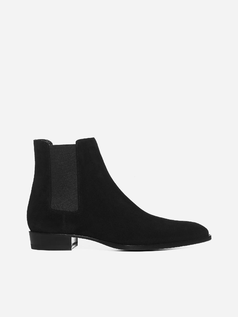 SAINT LAURENT Stivali Chelsea in pelle scamosciata