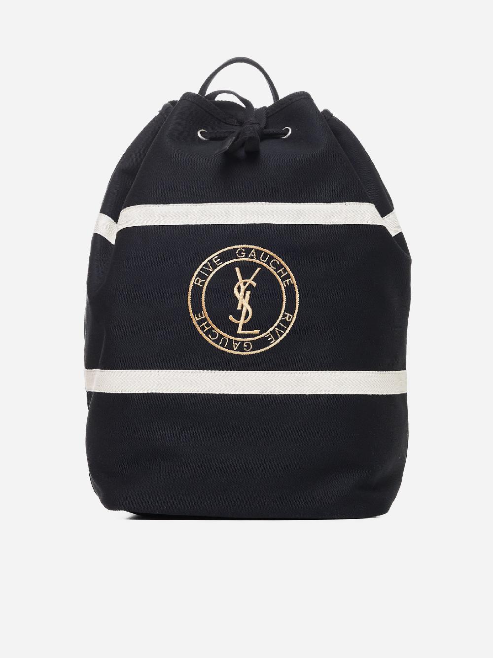 SAINT LAURENT Zaino Stamp Seau in cotone