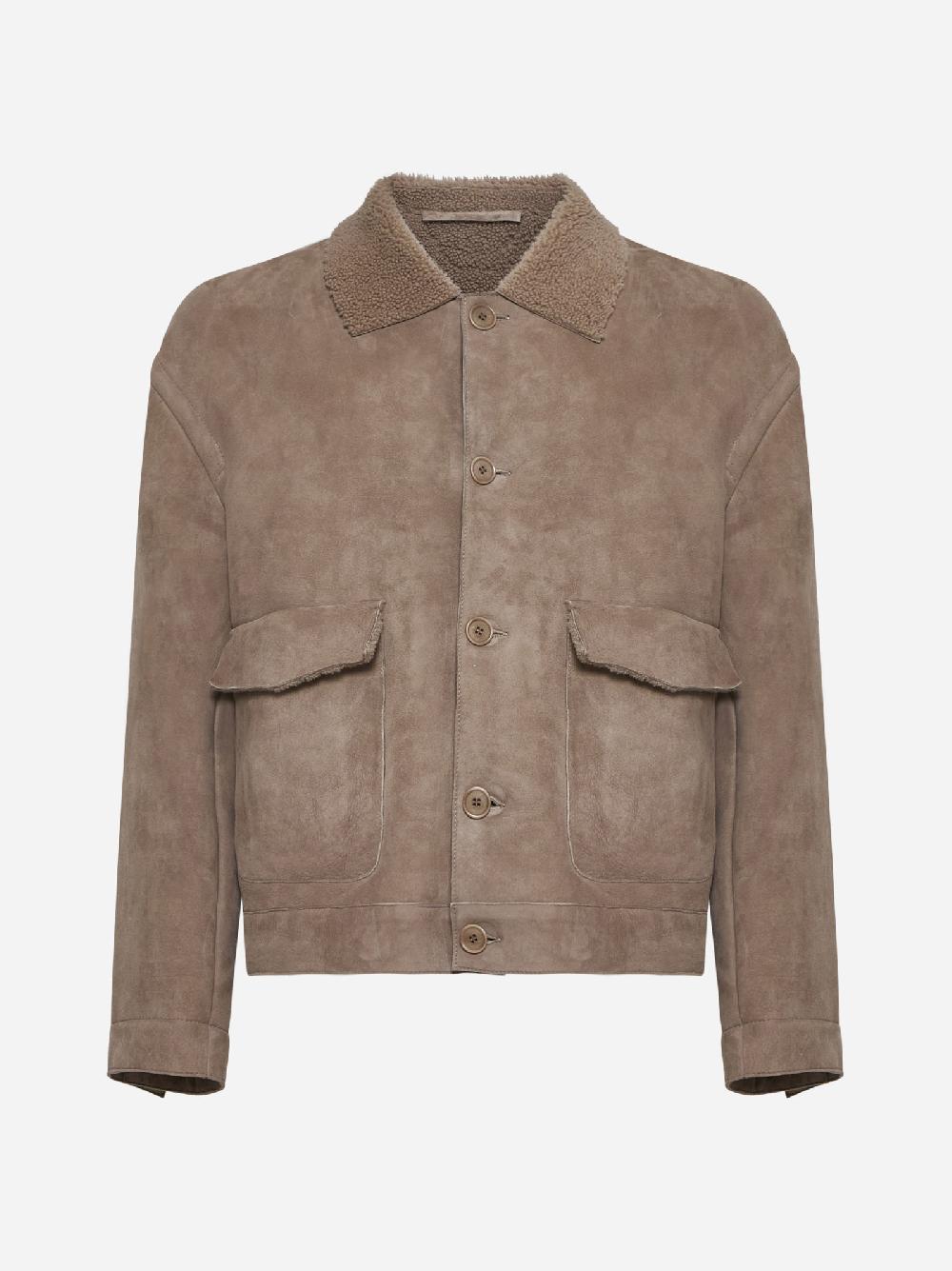 SALVATORE SANTORO Giacca in suede e shearling