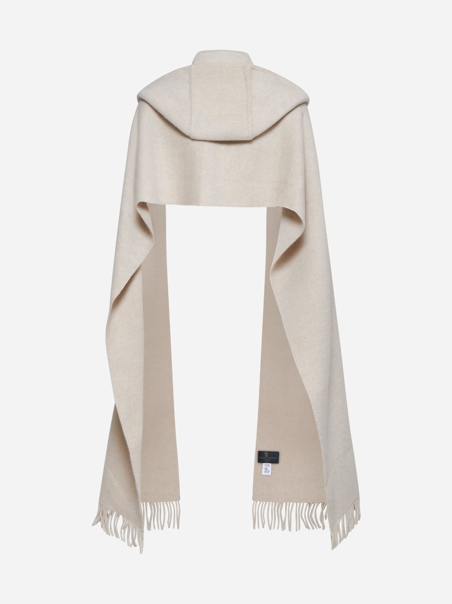 BRUNELLO CUCINELLI Sciarpa Con Cappuccio In Lana E Cashmere