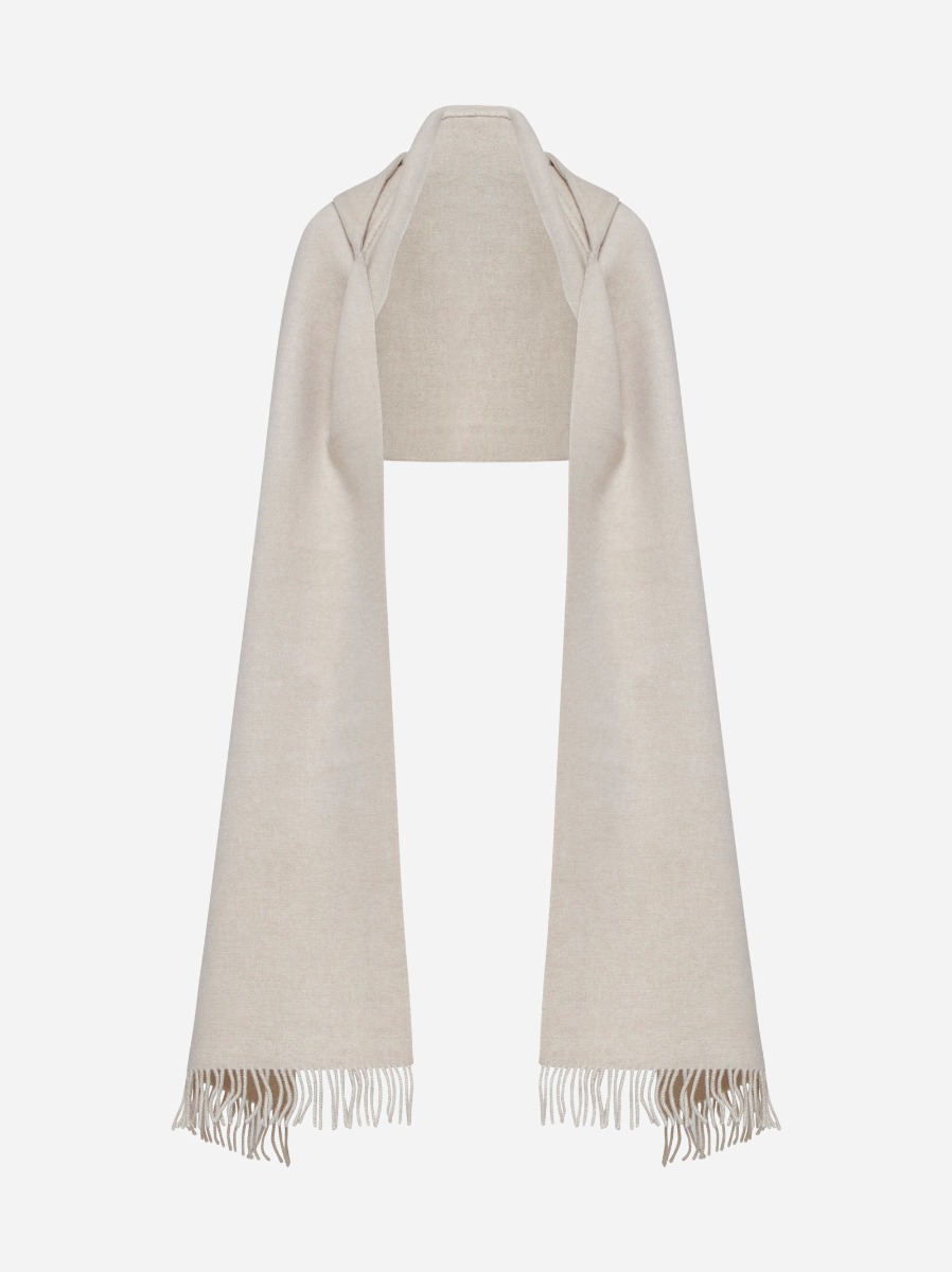 BRUNELLO CUCINELLI Sciarpa con cappuccio in lana e cashmere