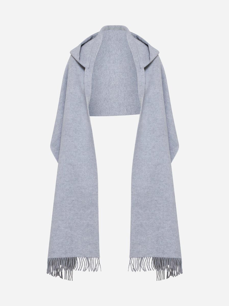 BRUNELLO CUCINELLI Sciarpa con cappuccio in lana e cashmere