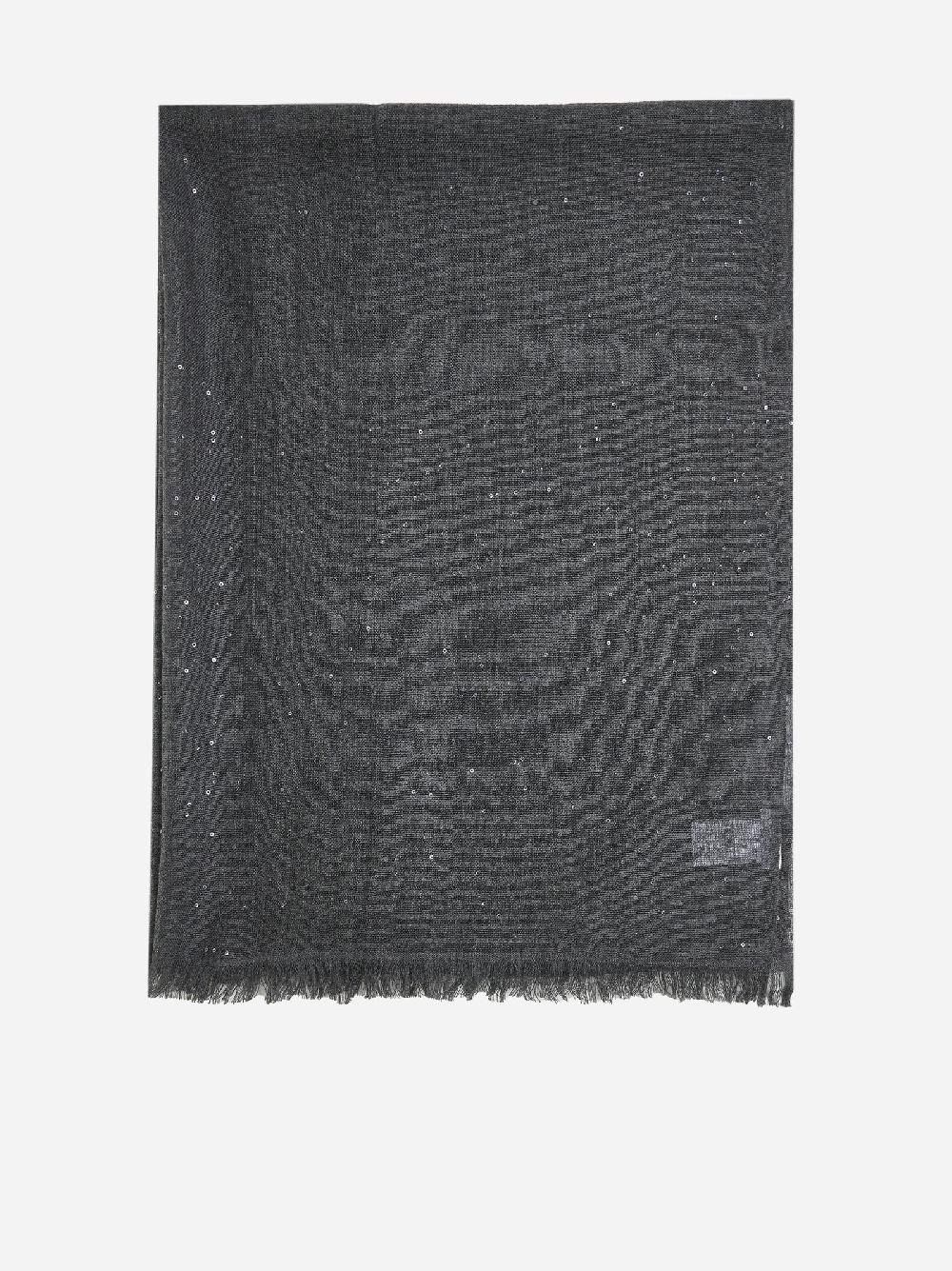 BRUNELLO CUCINELLI Sciarpa in cashmere e seta con paillettes