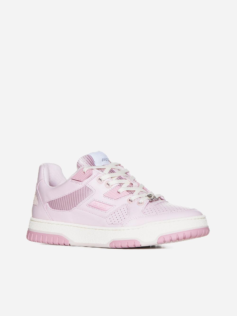 Sneakers In Pelle E Tessuto