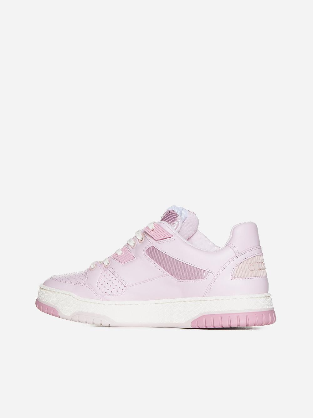 Sneakers In Pelle E Tessuto