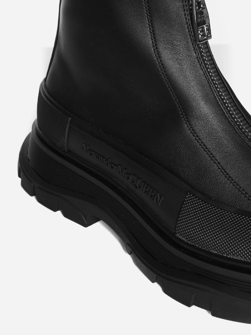 ALEXANDER MCQUEEN Stivaletti Tread Slick In Pelle Nera