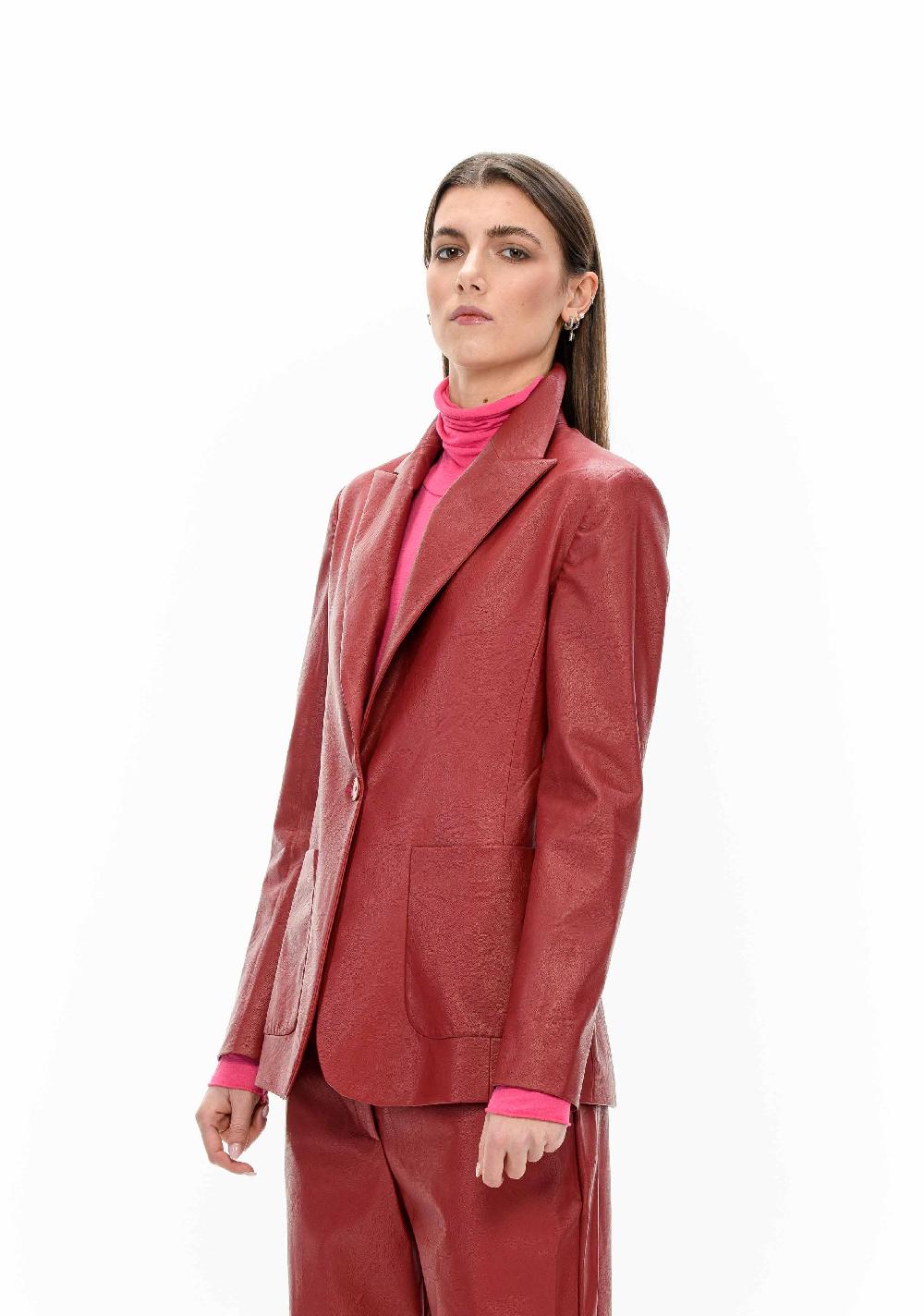 ROSÈ A POIS AGHATA Giacca In Ecopelle