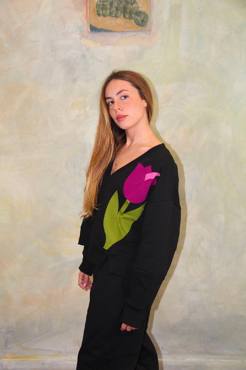 ROSÈ A POIS Any Other Felpa Nero