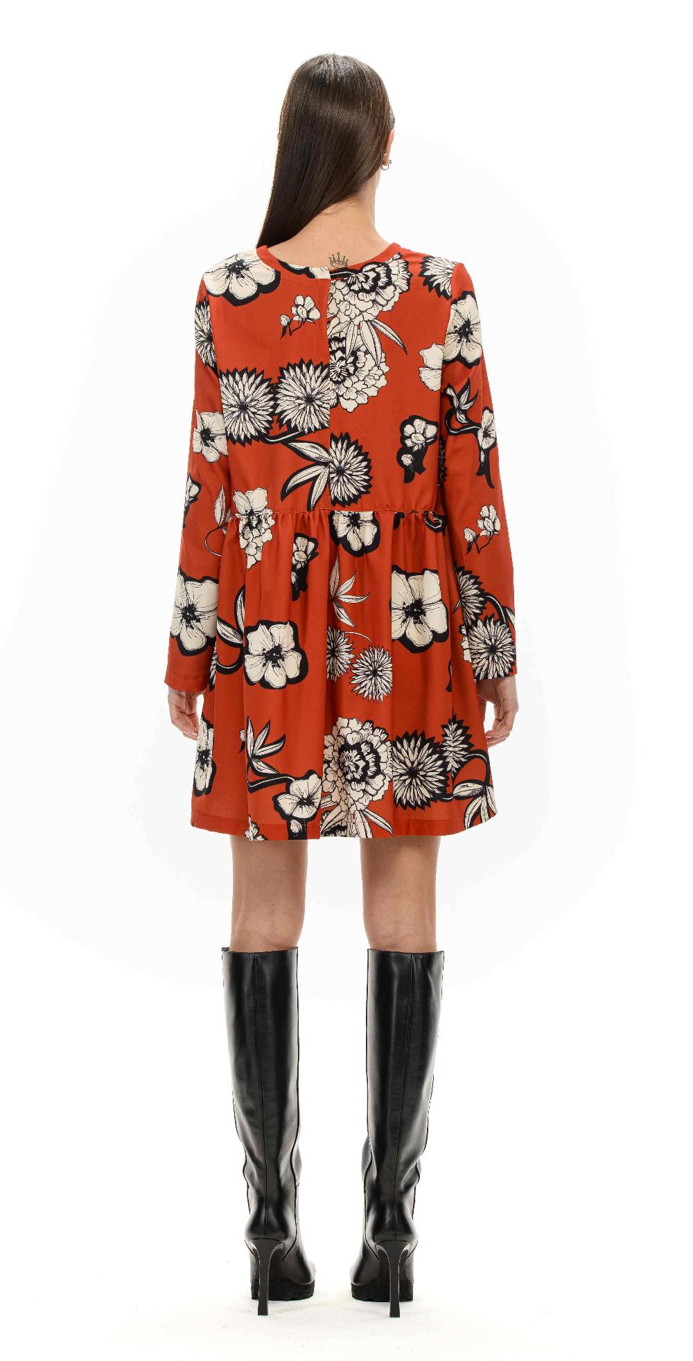 ROSÈ A POIS ARIELLA Abito Stampa A Contrasto