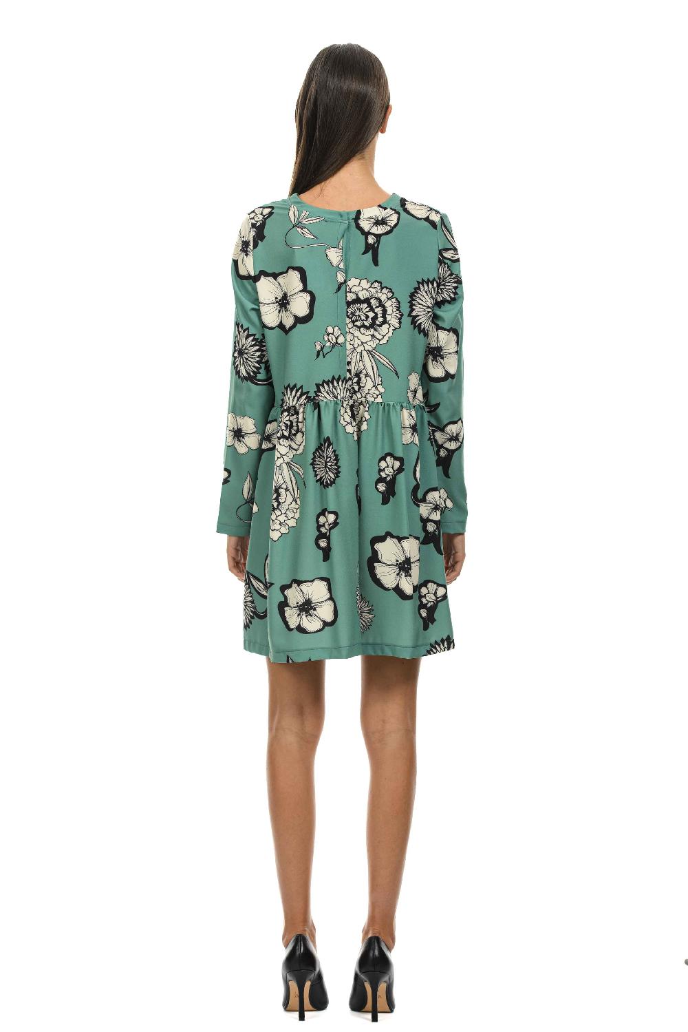 ROSÈ A POIS ARIELLA Abito Stampa A Contrasto