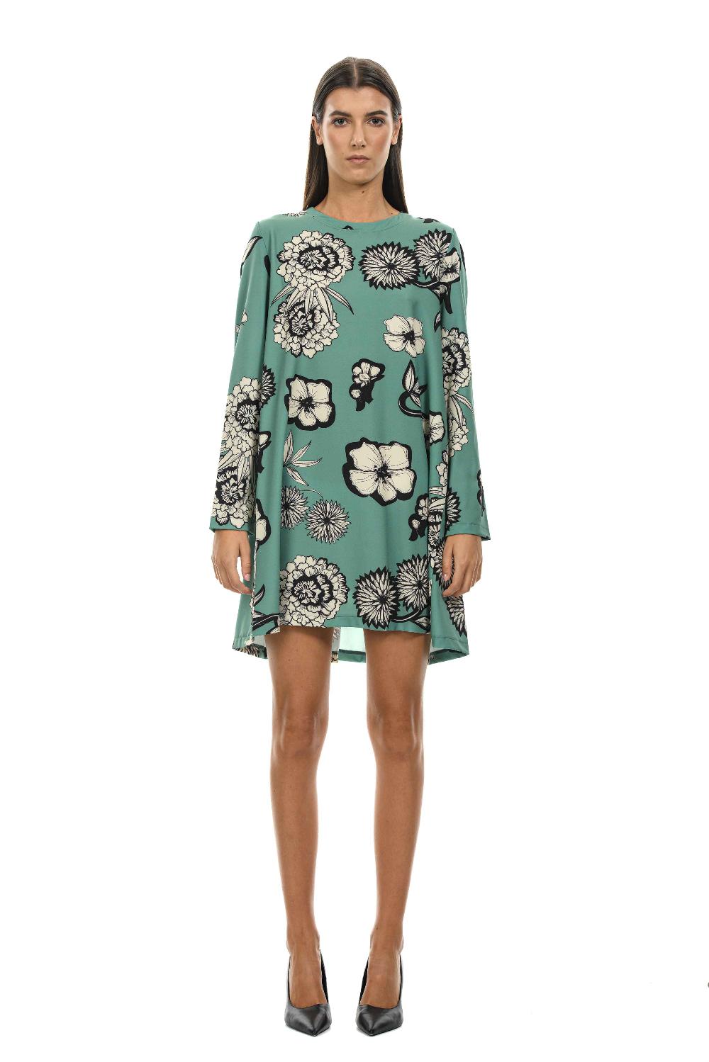 ROSÈ A POIS ARIELLA Abito stampa a contrasto