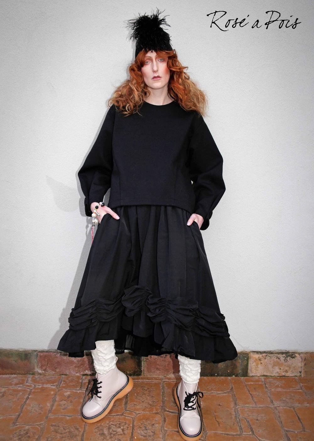 ROSÈ A POIS ASTRA Maxi gonna