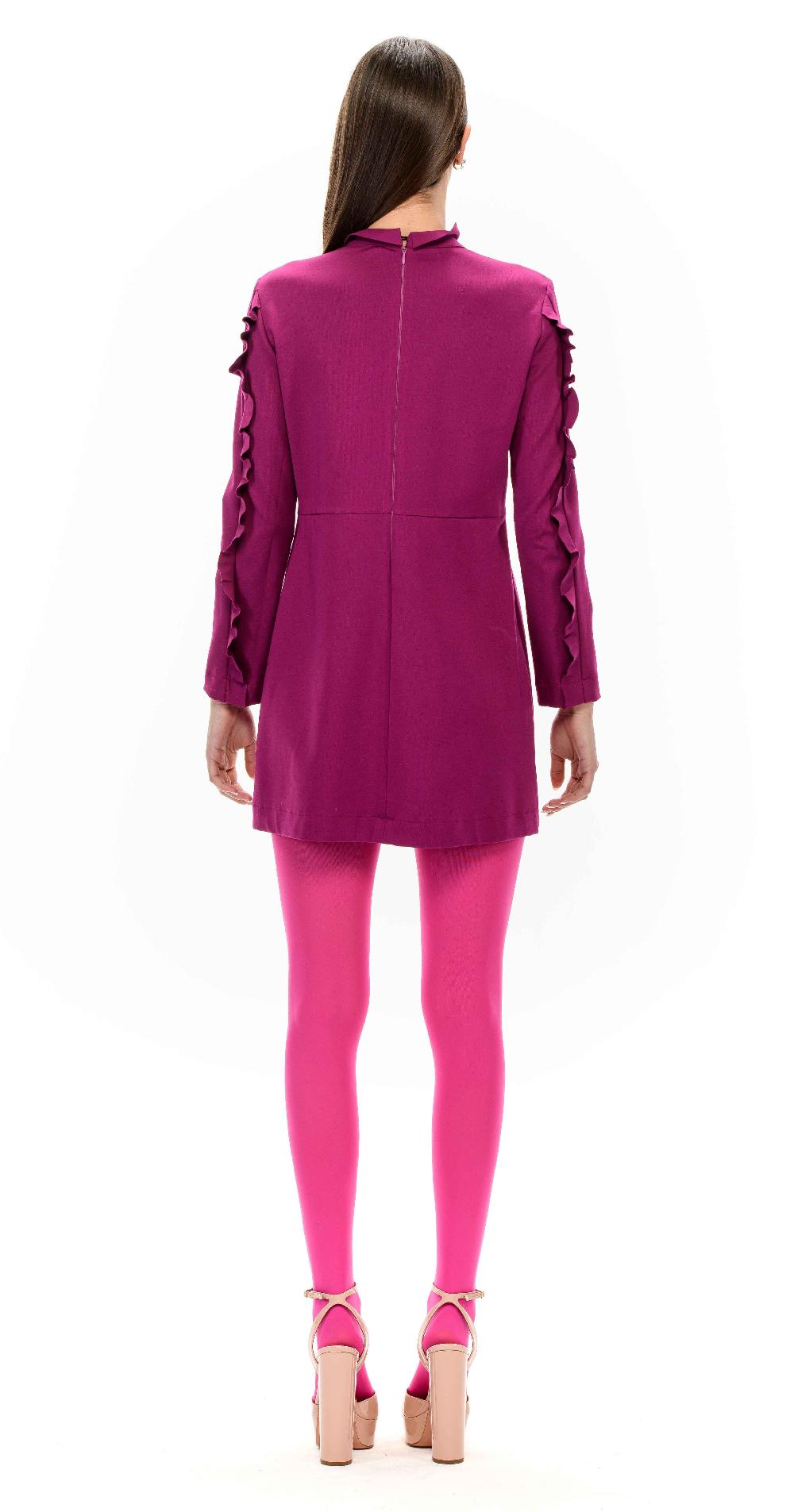 ROSÈ A POIS BIBI Abito Con Micro Rouches