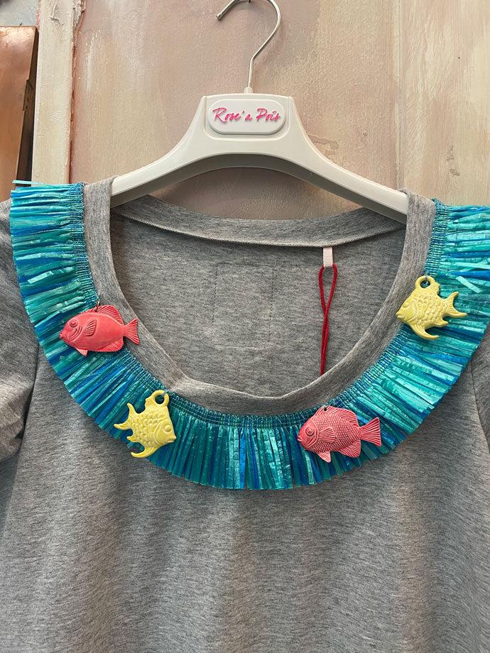 ROSÈ A POIS Blue T-shirt