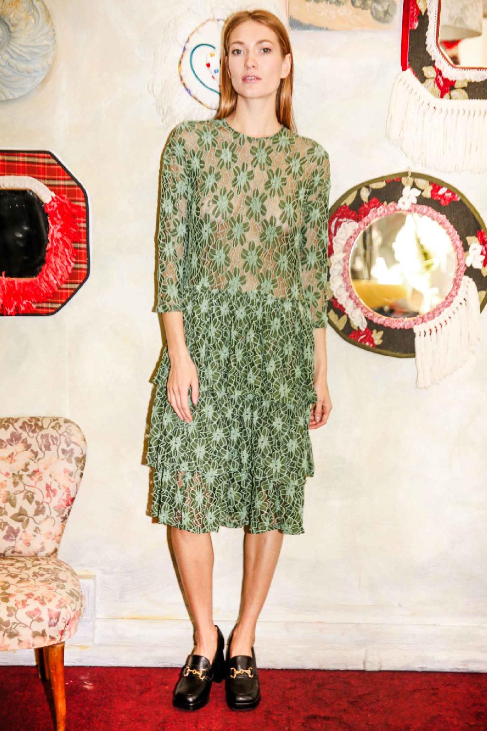 ROSÈ A POIS CHICHI Abito in pizzo