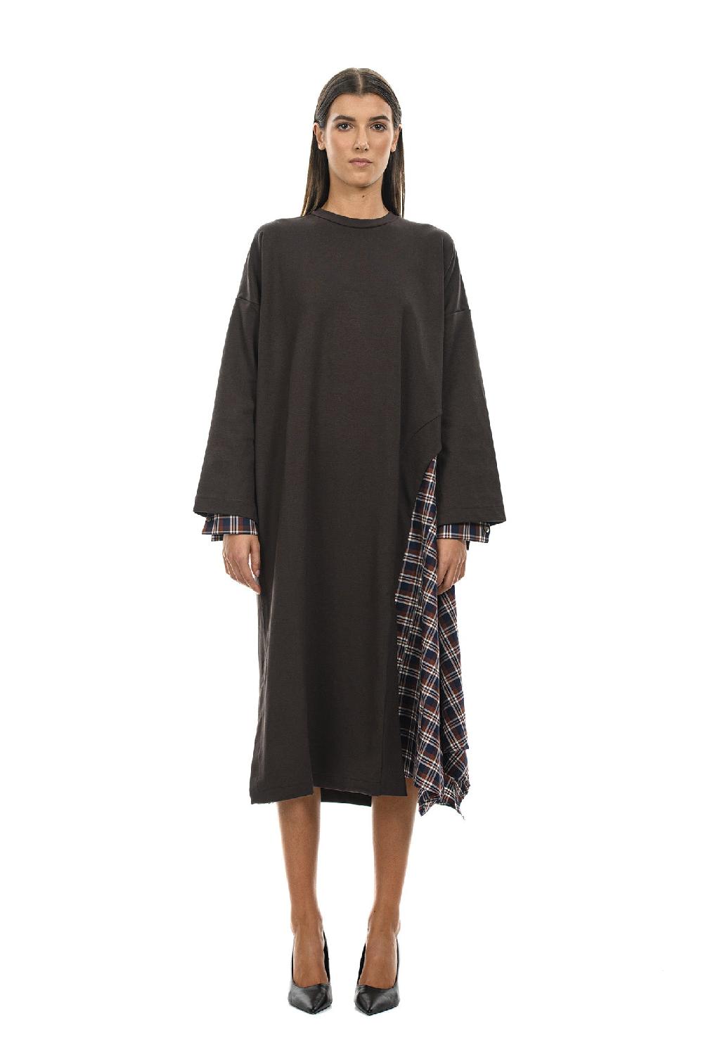 ROSÈ A POIS DAITRAN Abito con inserti camicia