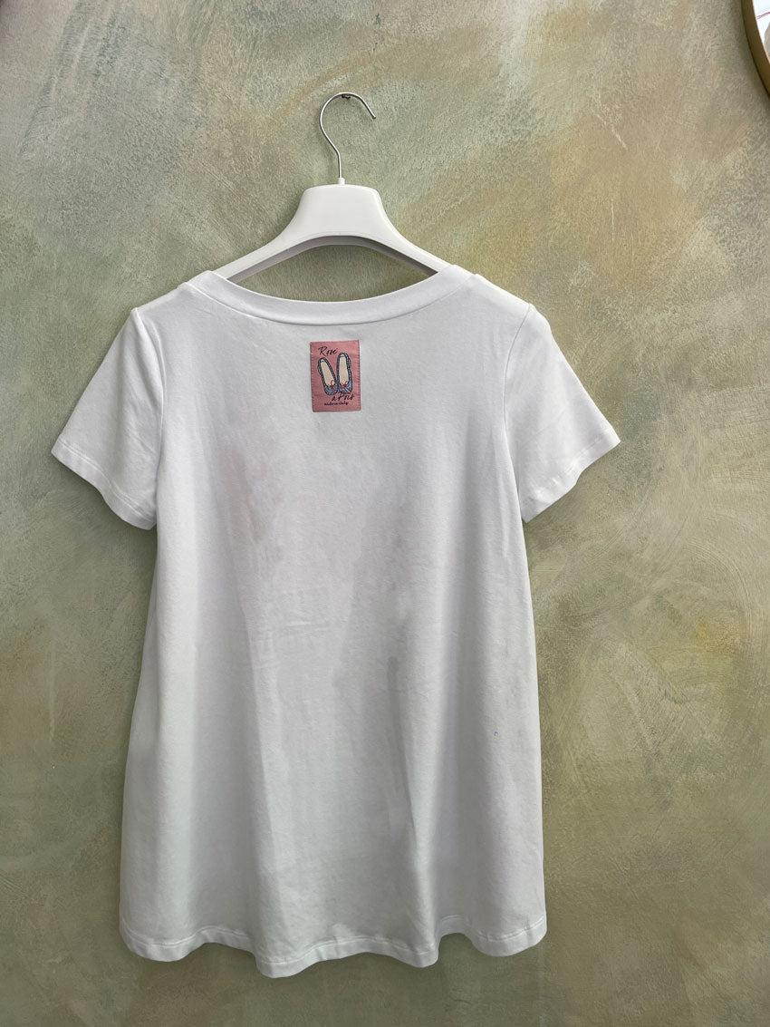 ROSÈ A POIS Dama T-shirt