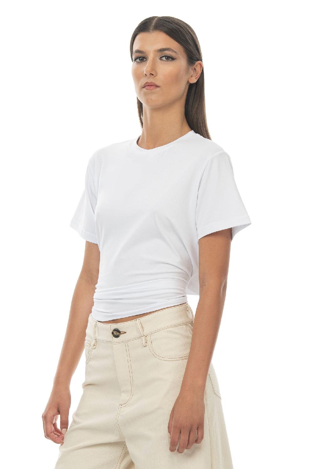 ROSÈ A POIS Elsa T-shirt Bianco