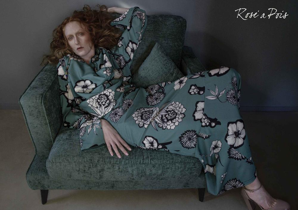 ROSÈ A POIS ESMERALDA Maxi Gonna