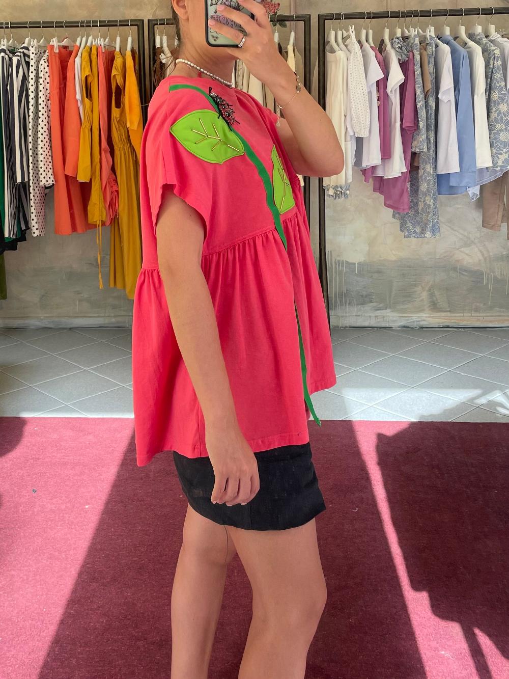 ROSÈ A POIS Fogliolina T-shirt