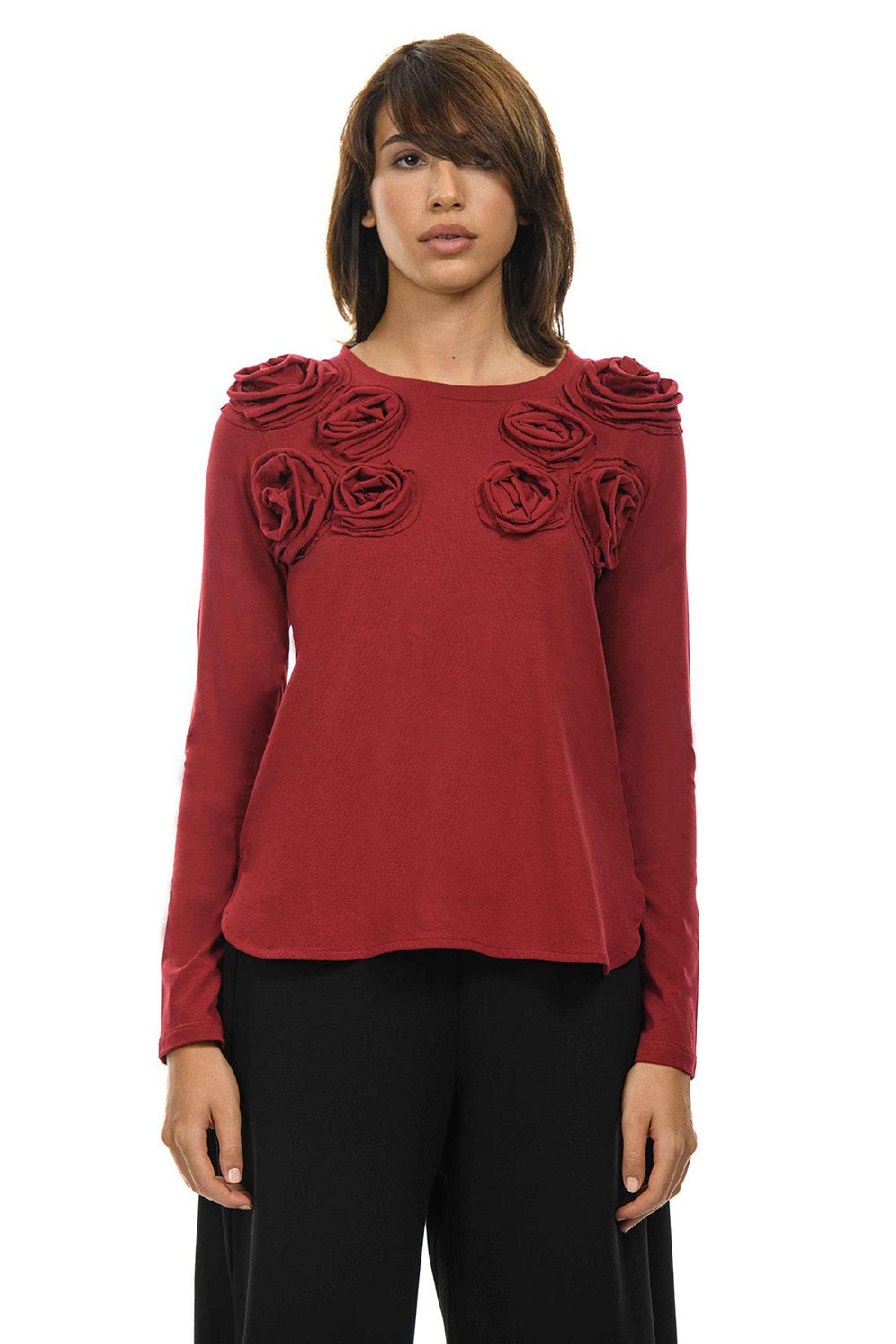 ROSÈ A POIS GERTRUDE Maglia Con Rose