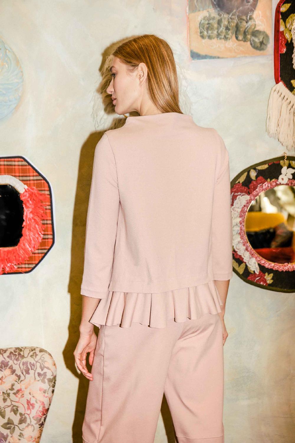 ROSÈ A POIS GRIFFIN Blusa cipria