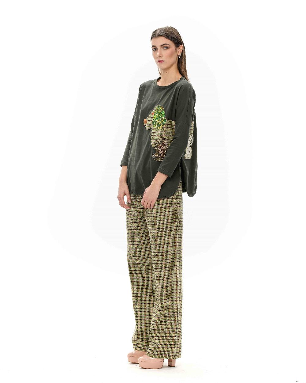 ROSÈ A POIS GUENDALINA Maglia Con Bassotto