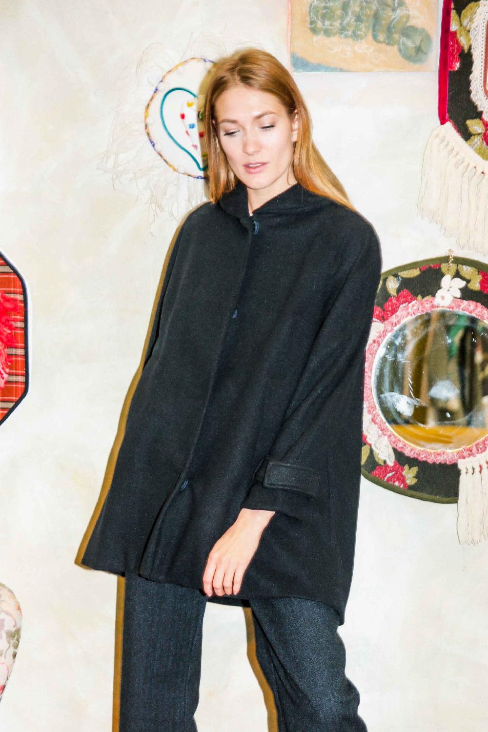 ROSÈ A POIS GUNDAM Cappotto blu notte