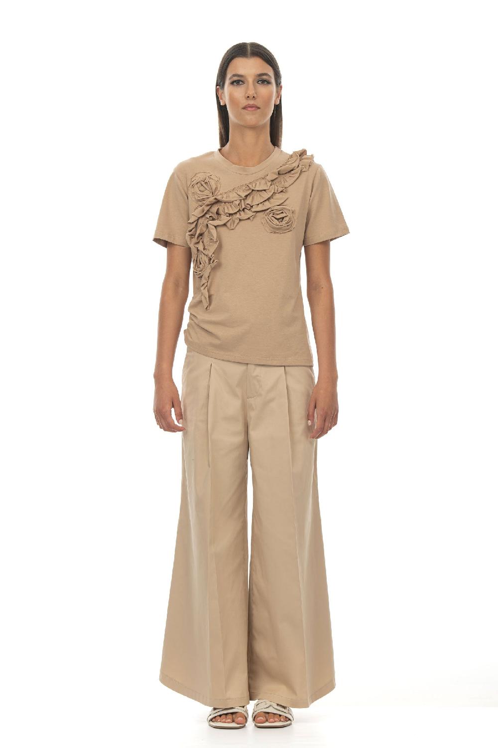 ROSÈ A POIS Jasmine T-shirt Sabbia