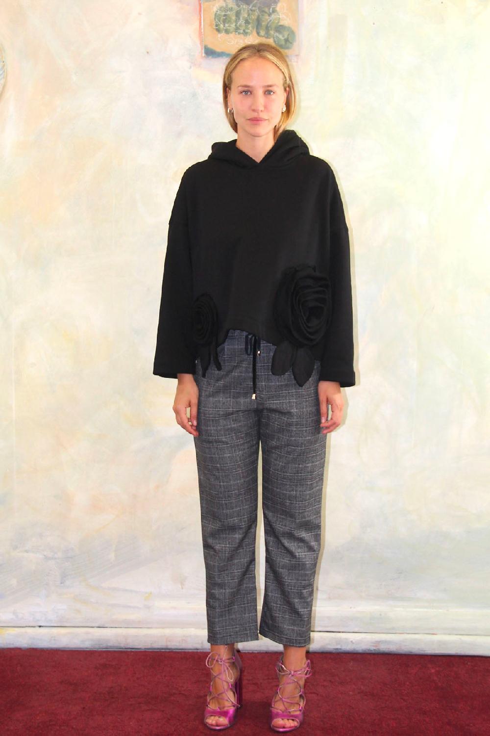 ROSÈ A POIS Lady Like Felpa Nero