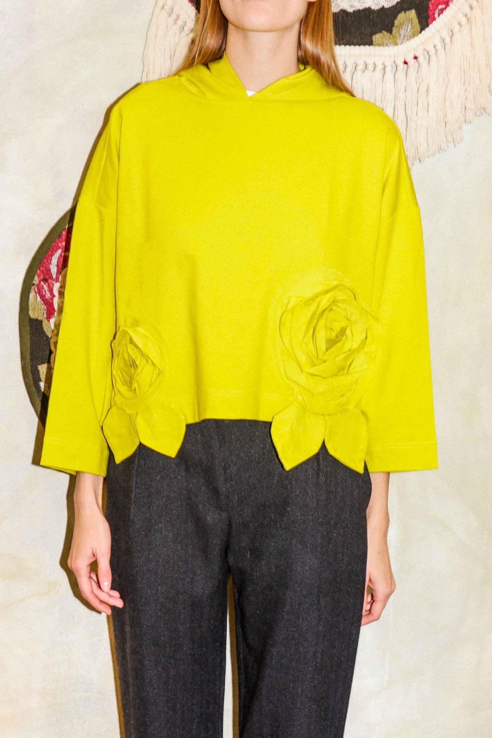 ROSÈ A POIS LADY LOVE Felpa Sabbia