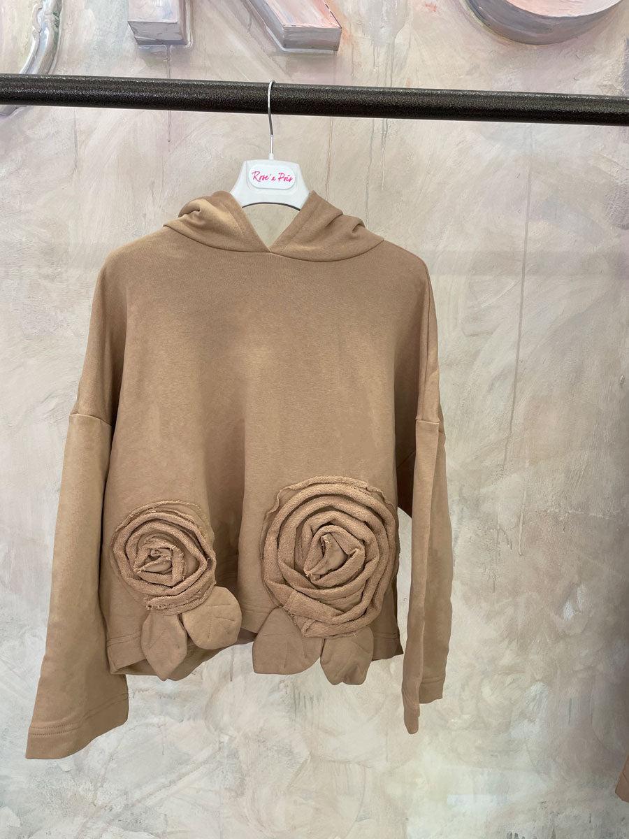 ROSÈ A POIS LADY LOVE Felpa Sabbia