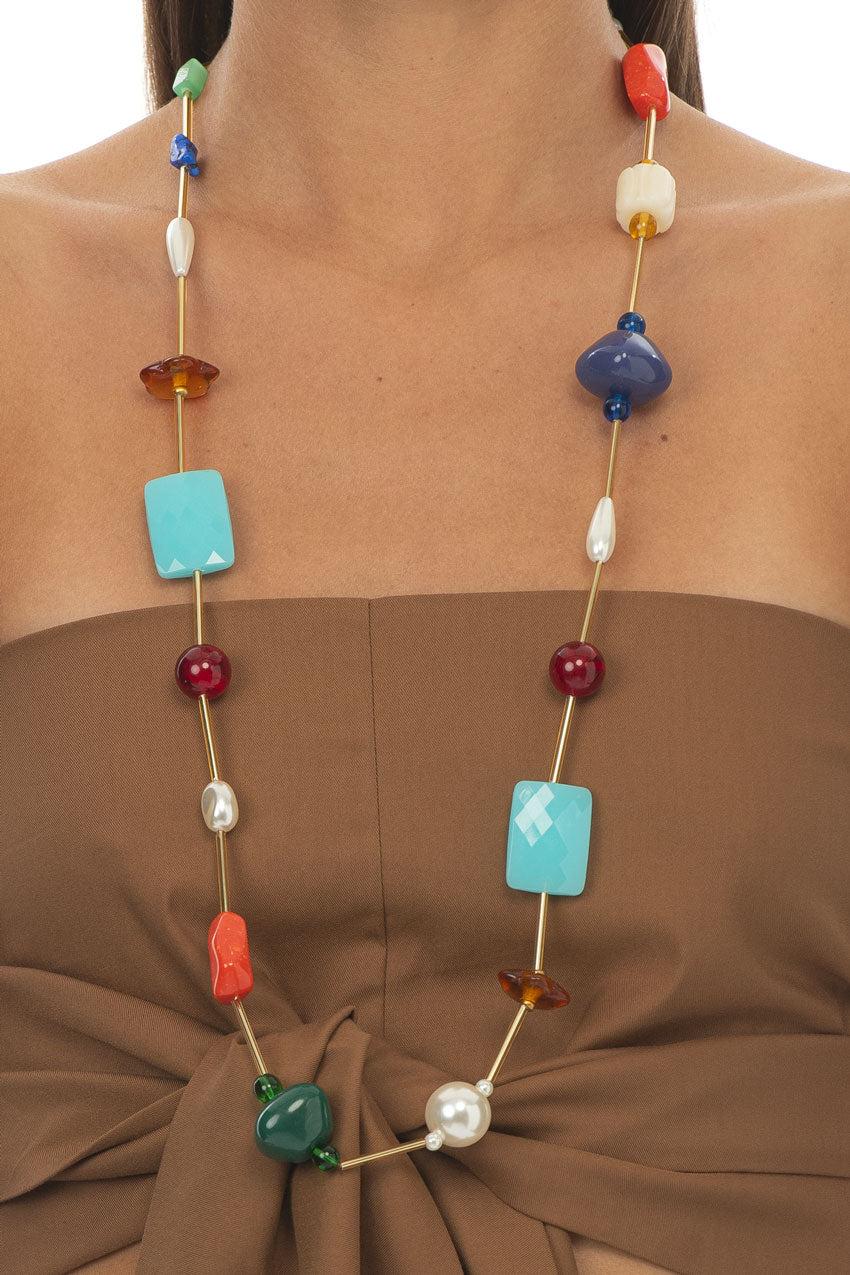 ROSÈ A POIS Lampada Magica Collana