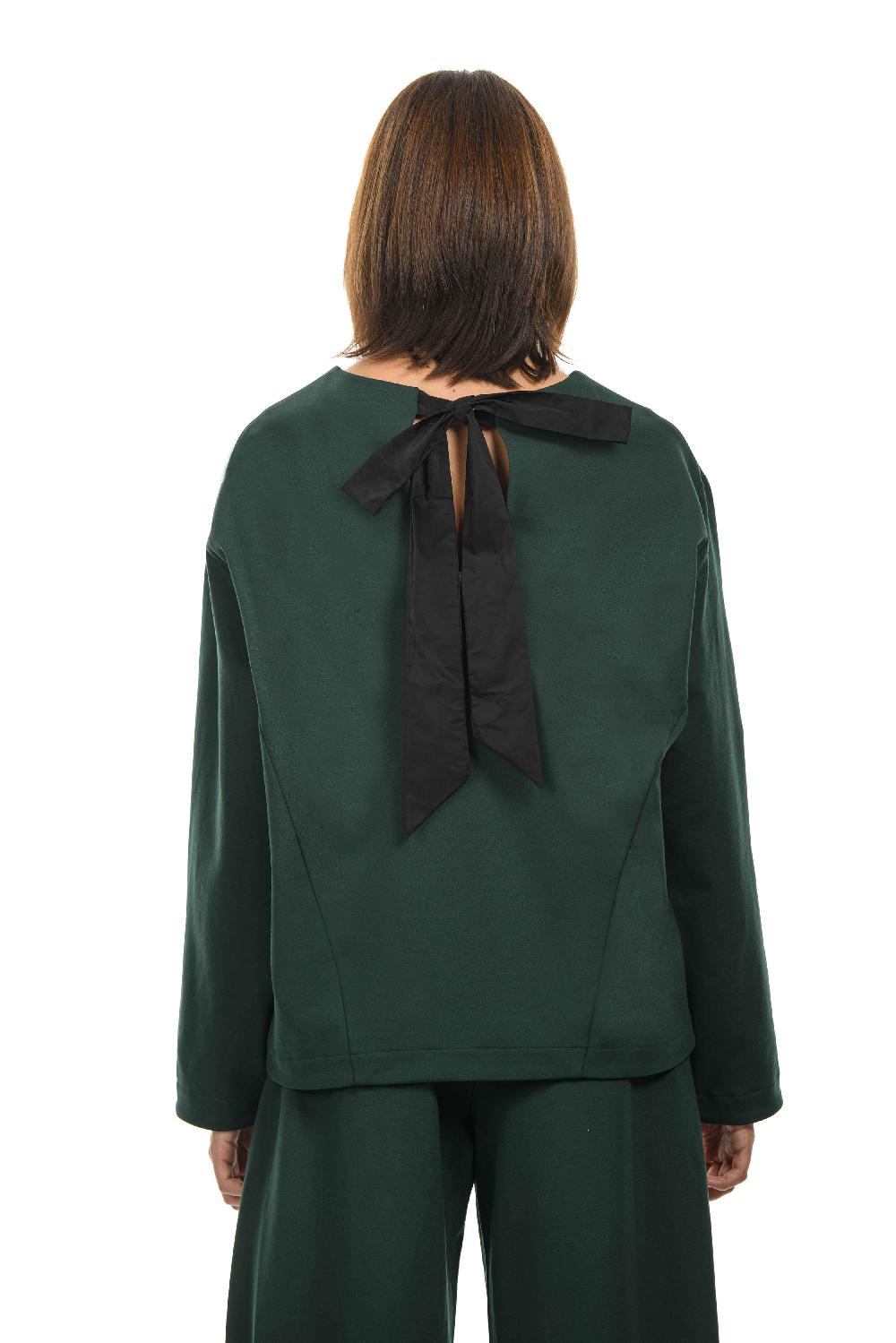 ROSÈ A POIS LENORA Blusa con fiocco