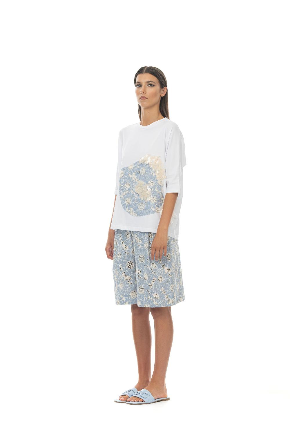 ROSÈ A POIS Little John bermuda