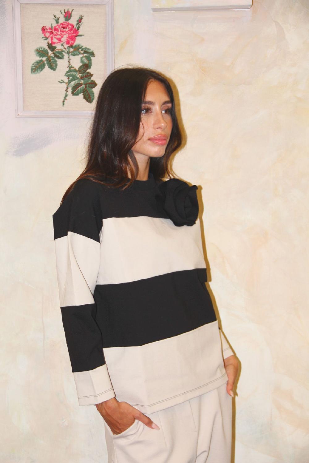 ROSÈ A POIS Maneskin Blusa