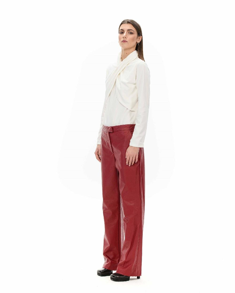 ROSÈ A POIS NERISSA Pantalone ecopelle