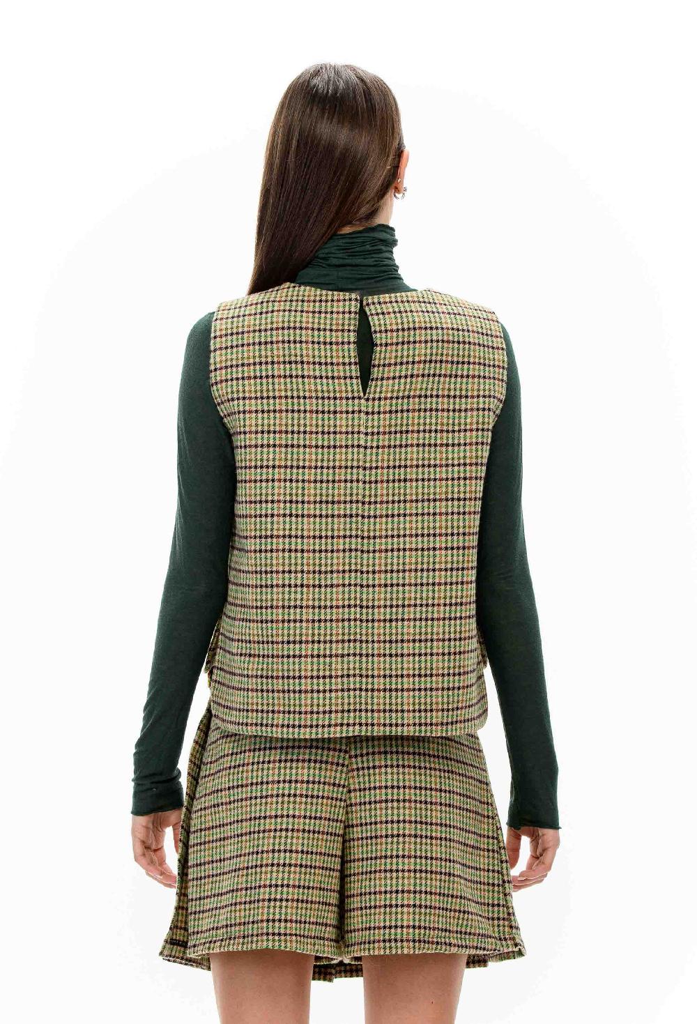 ROSÈ A POIS NIMUE Gilet Pied-de-poule