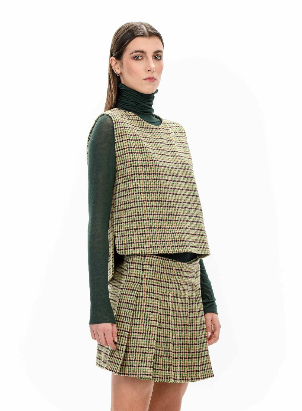 ROSÈ A POIS NIMUE Gilet pied-de-poule