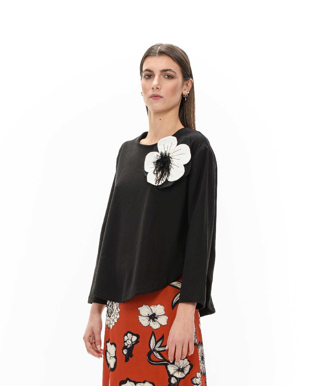 ROSÈ A POIS NINFADORA Maglia con spilla