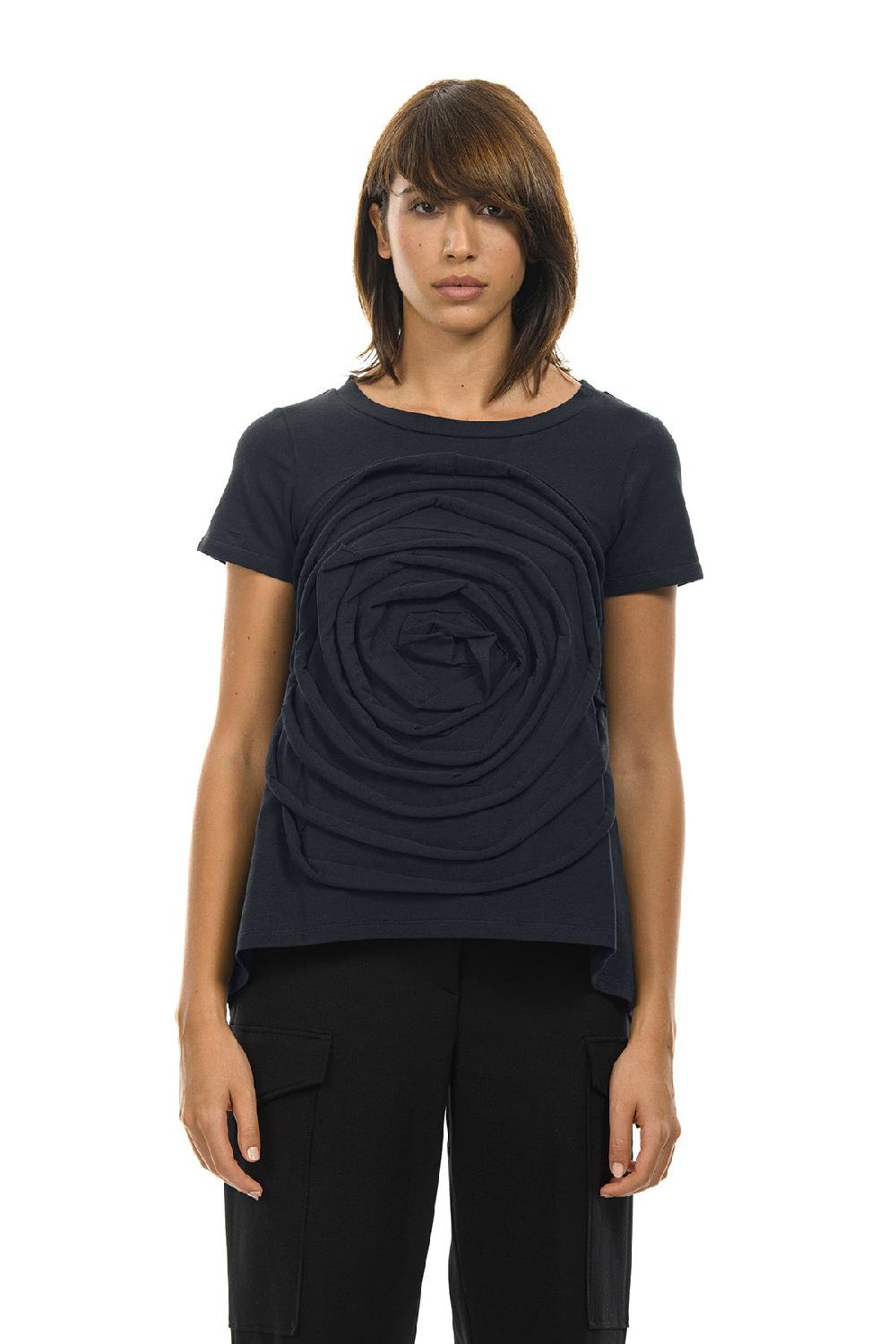 ROSÈ A POIS PESCA T-shirt con extra rosa