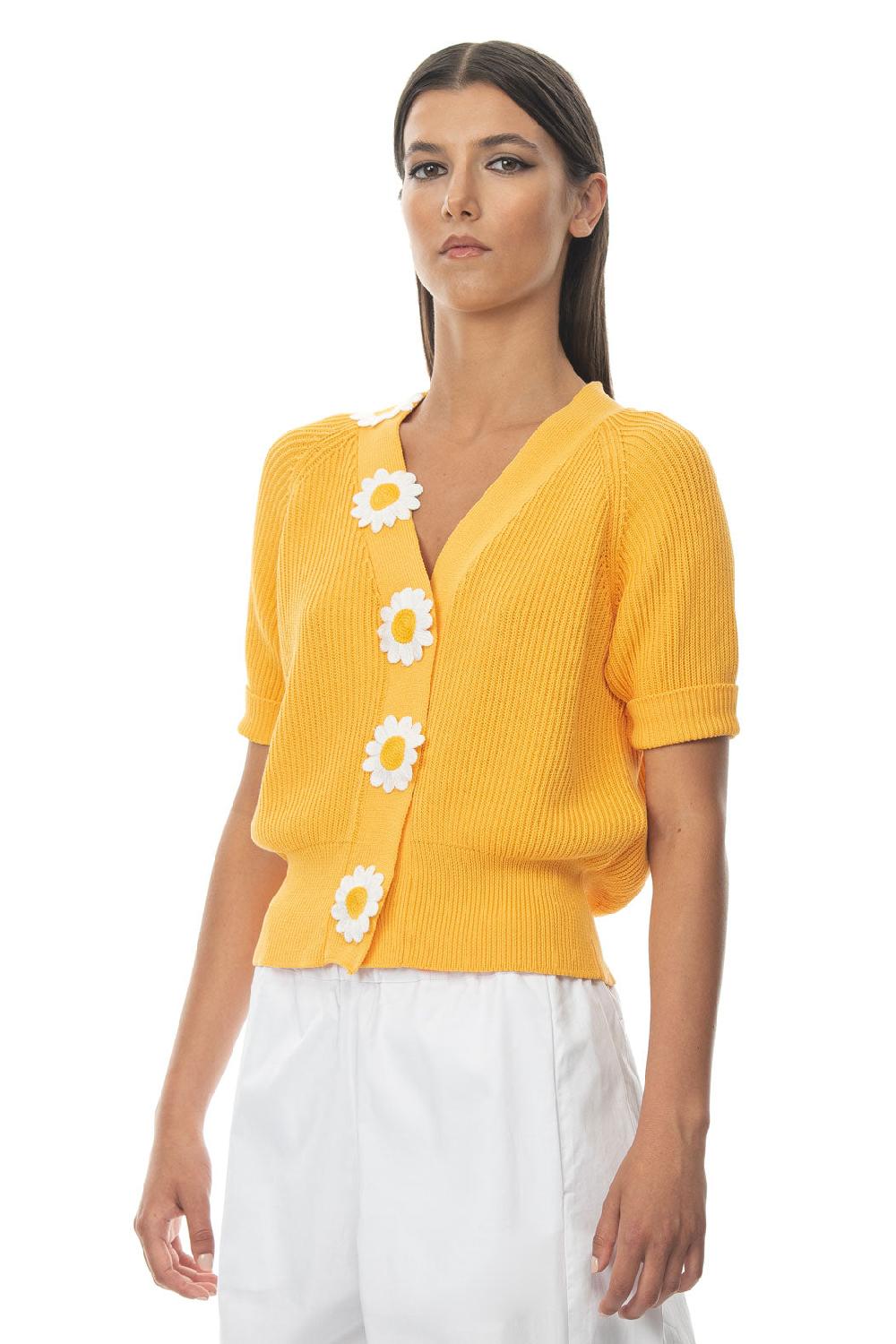 ROSÈ A POIS Pesciolino D'oro Cardigan