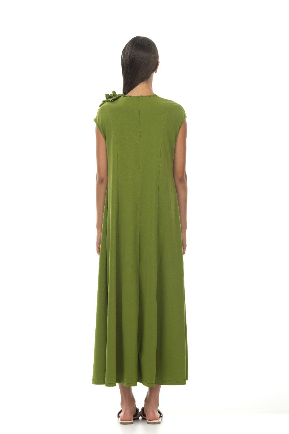 ROSÈ A POIS PeterPan Abito Verde