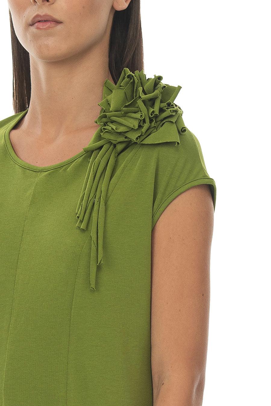 ROSÈ A POIS PeterPan Abito Verde